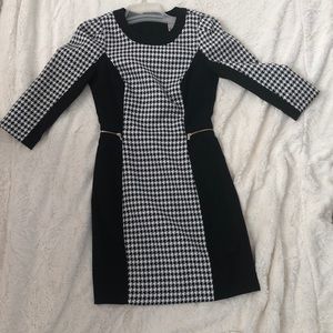Checkered classy black dress!